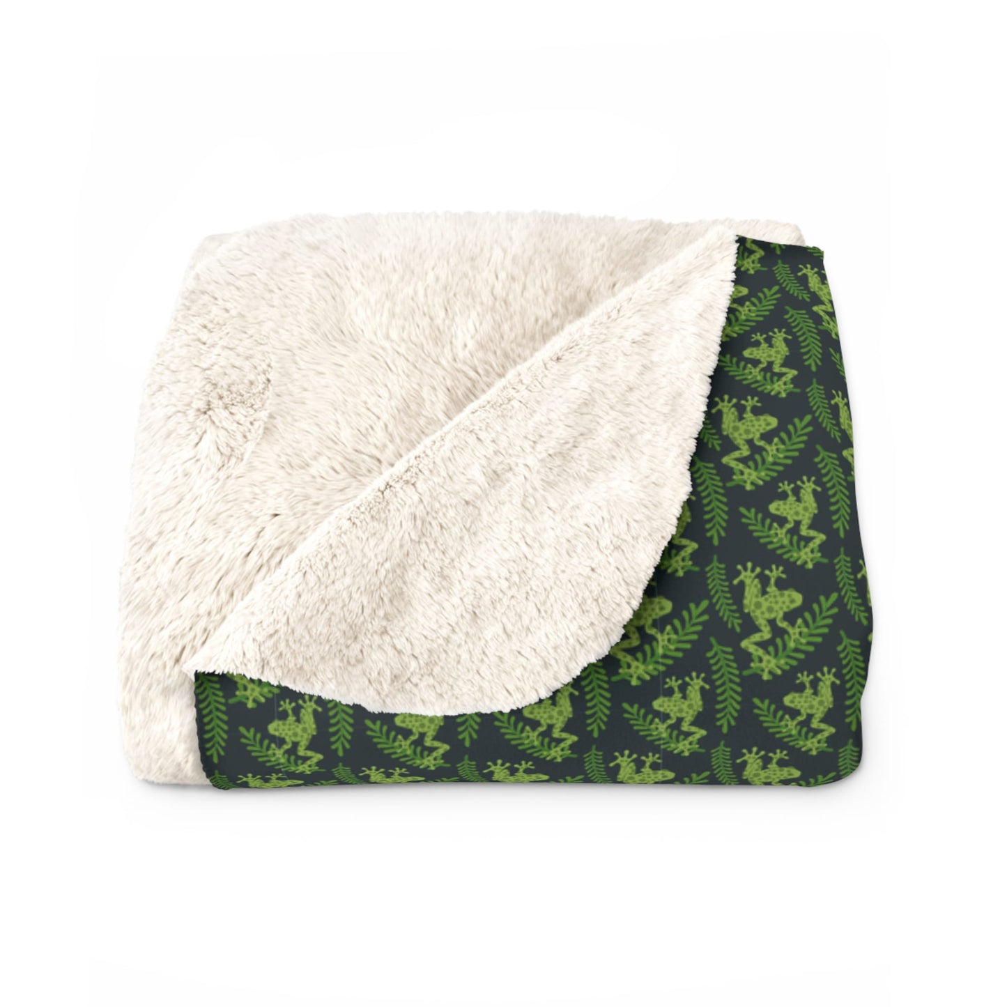 Emerald Canopy Frogs Fleece Blanket