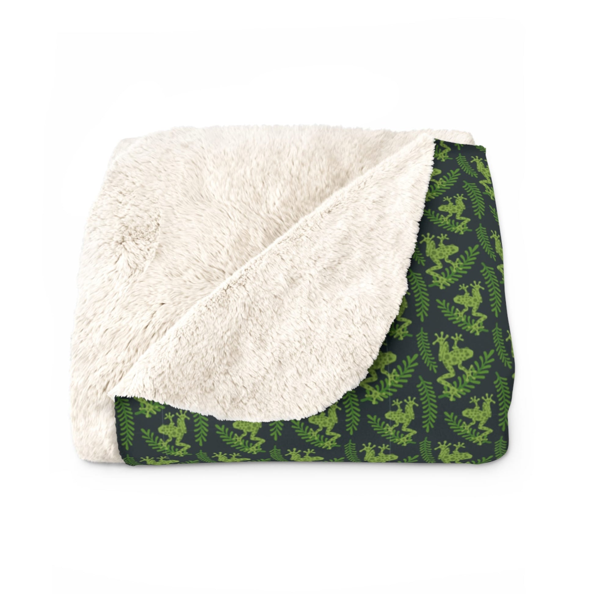 Emerald Canopy Frogs Fleece Blanket