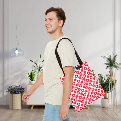 Scarlet Star Garden Canvas Tote Bag