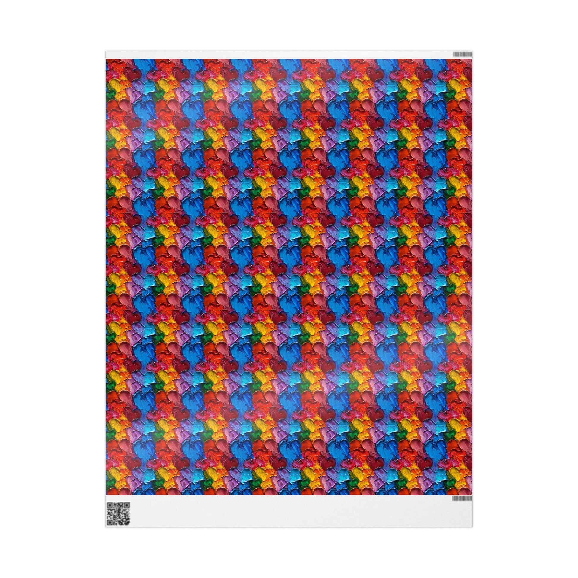 Palette Knife Hearts Wrapping Paper