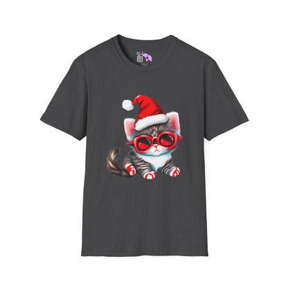 Santa Kitten Adult T-shirt