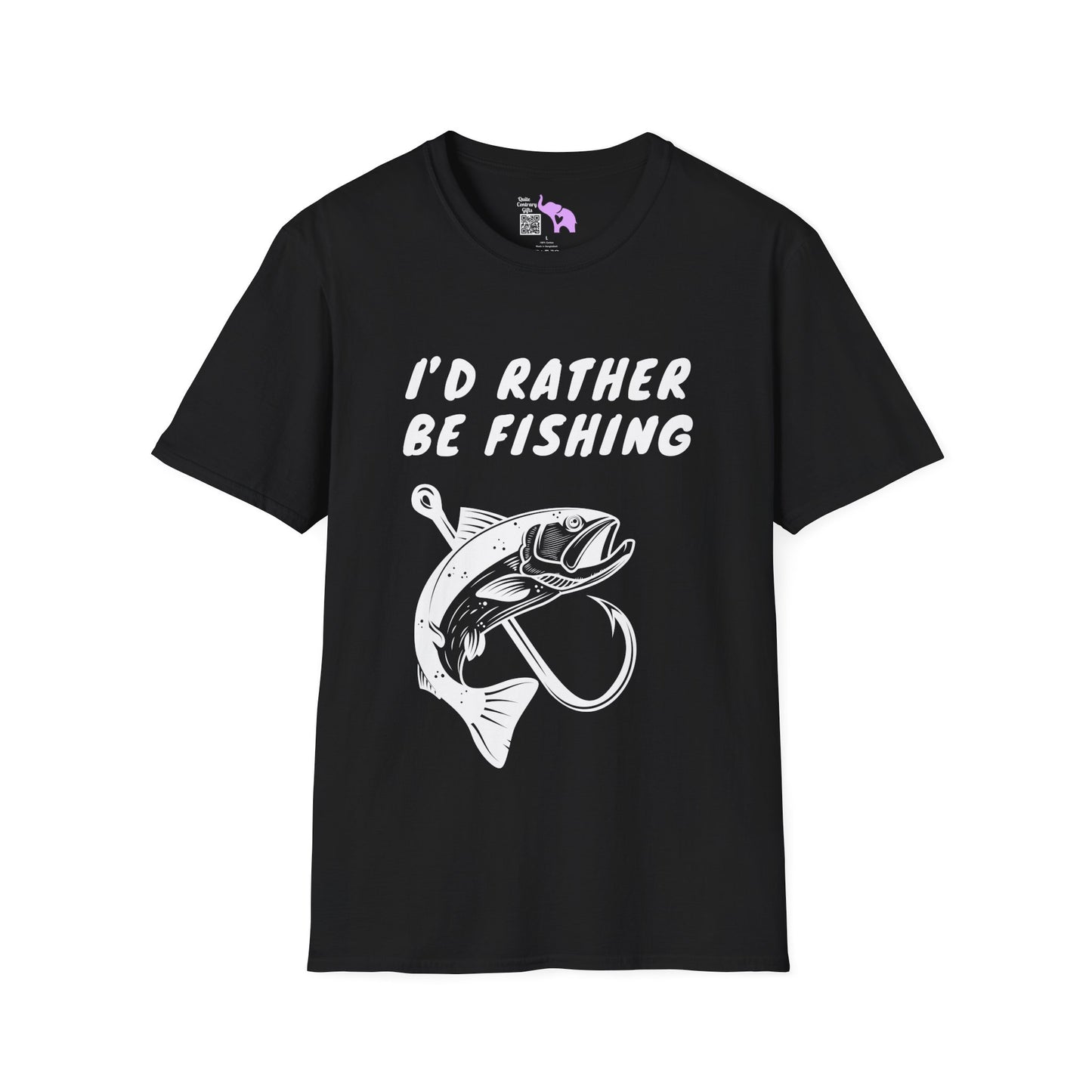 I'd Rather Be Fishing Adult T-shirt
