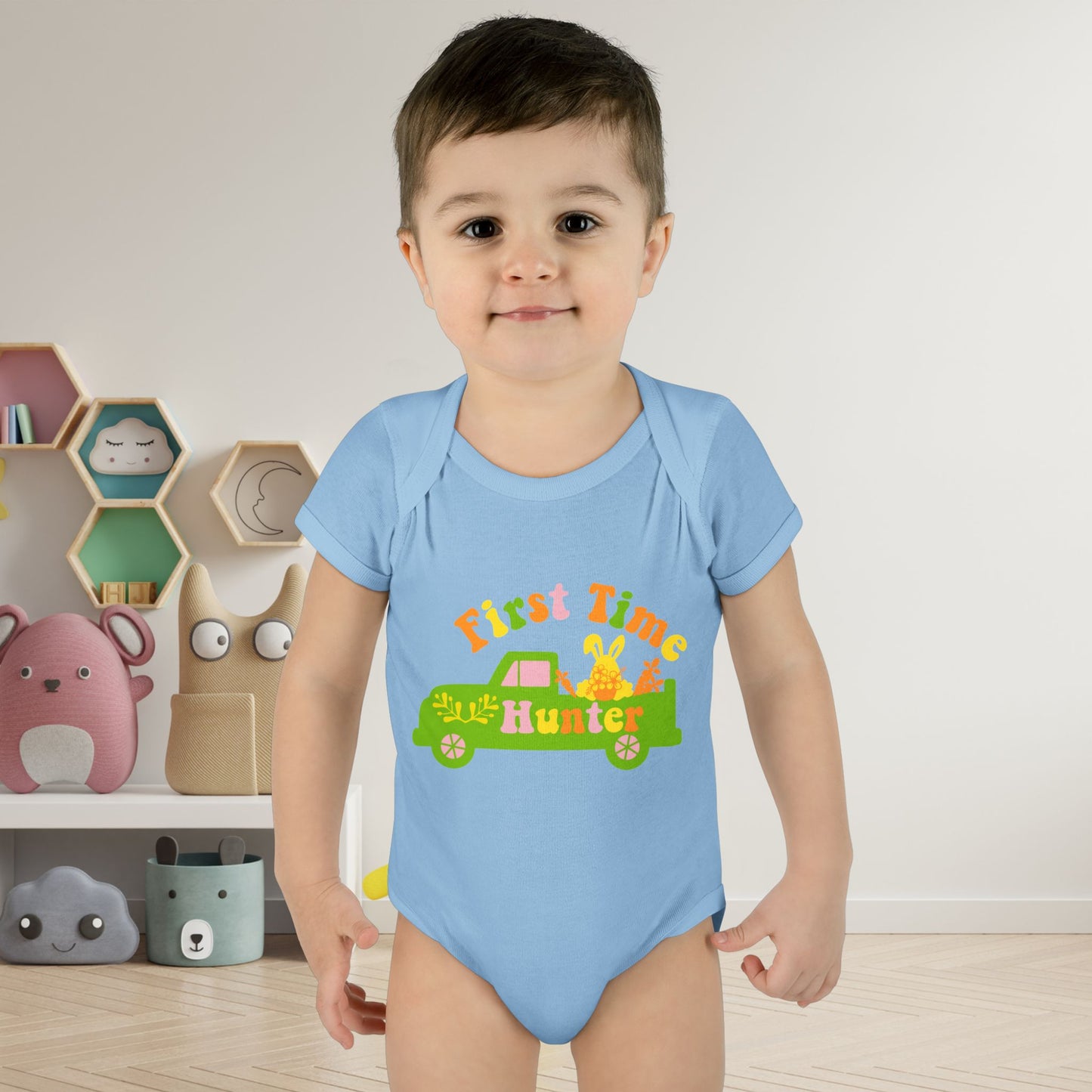 First Time Hunter (Easter) Infant Baby Rib Bodysuit