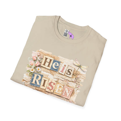 He Is Risen (Lace Collage) Adult T-shirt