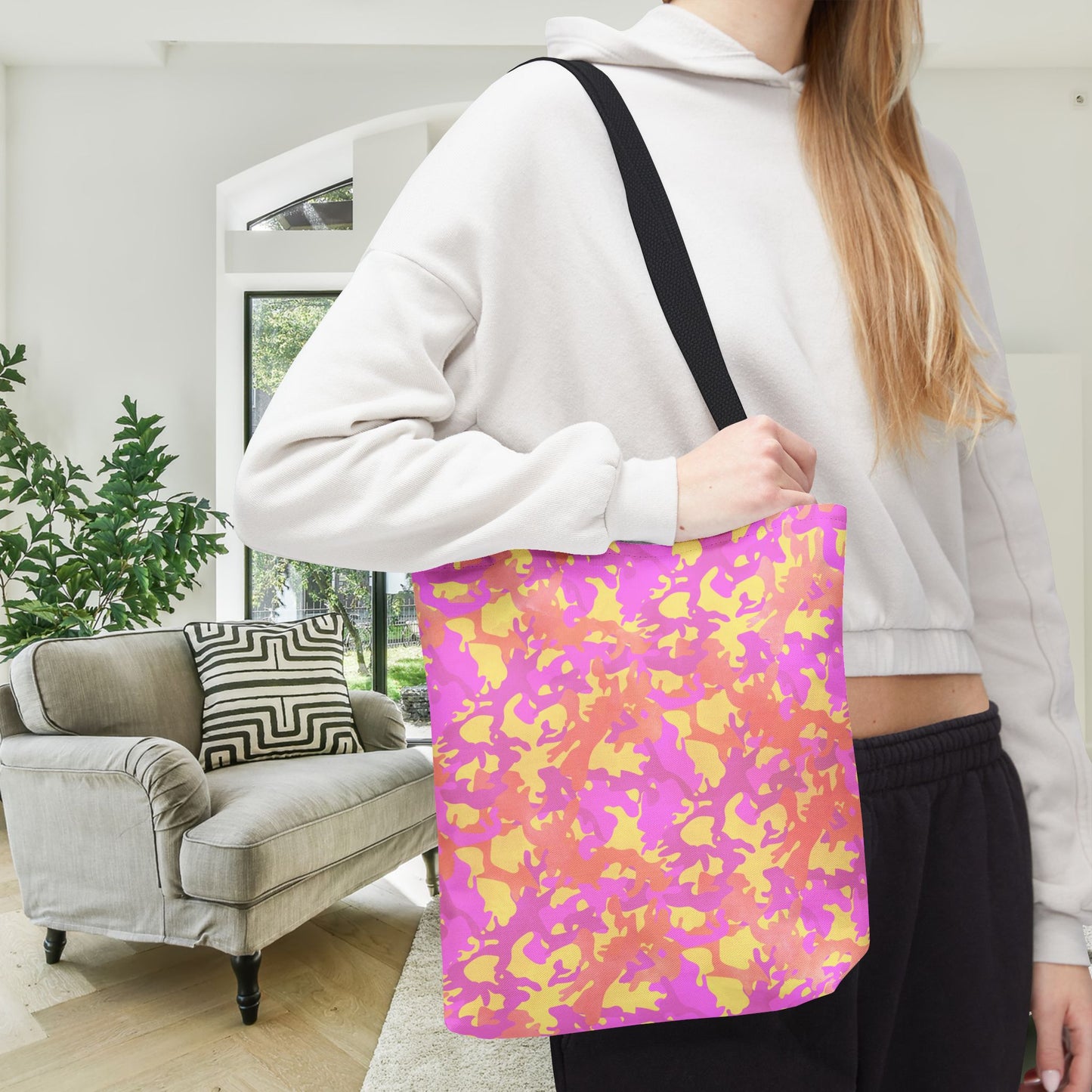 Sunset Sorbet Camo Canvas Tote Bag