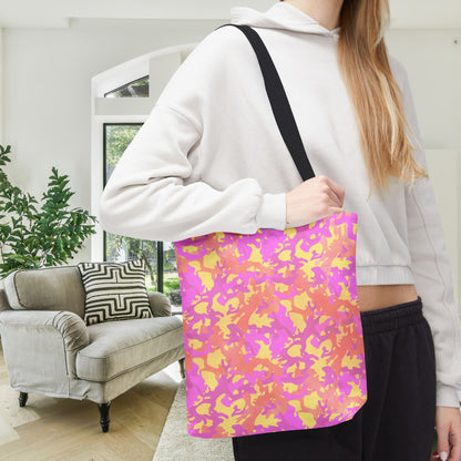Sunset Sorbet Camo Canvas Tote Bag