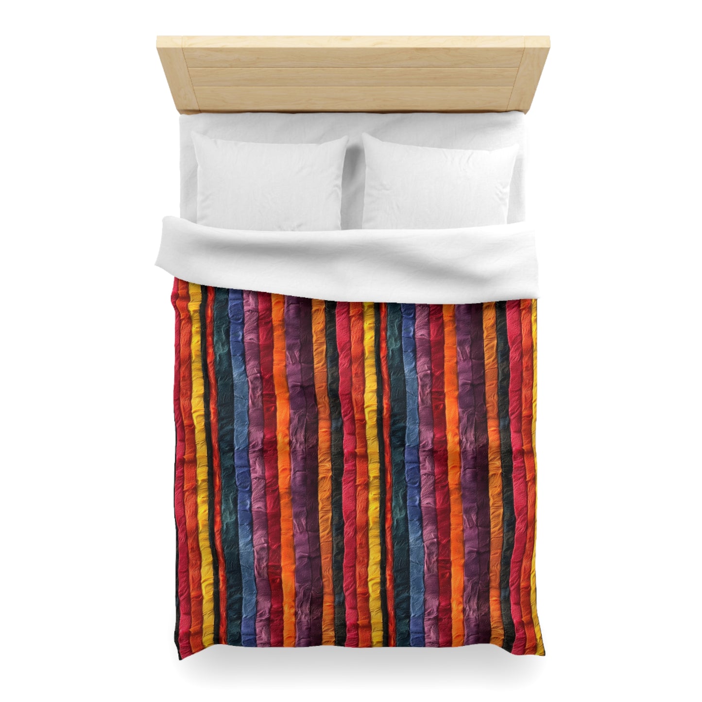Vertical Vibes Microfiber Duvet Cover