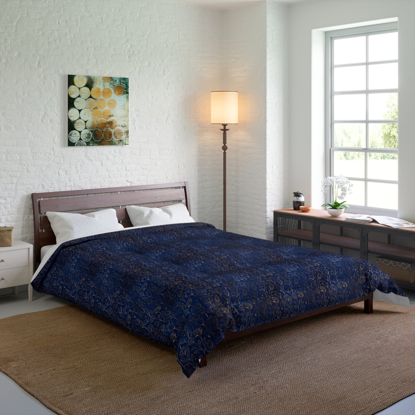 Sapphire Gilded Garden Comforter