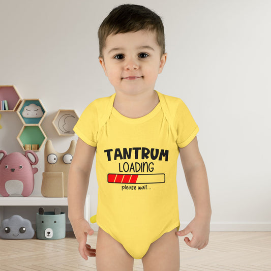 Tantrum Loading Please Wait Baby Rib Bodysuit
