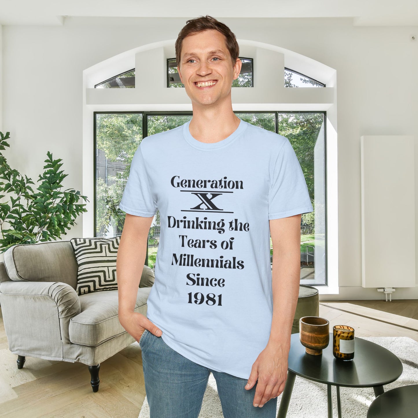 GenX Drinking Millennial Tears Adult T-shirt