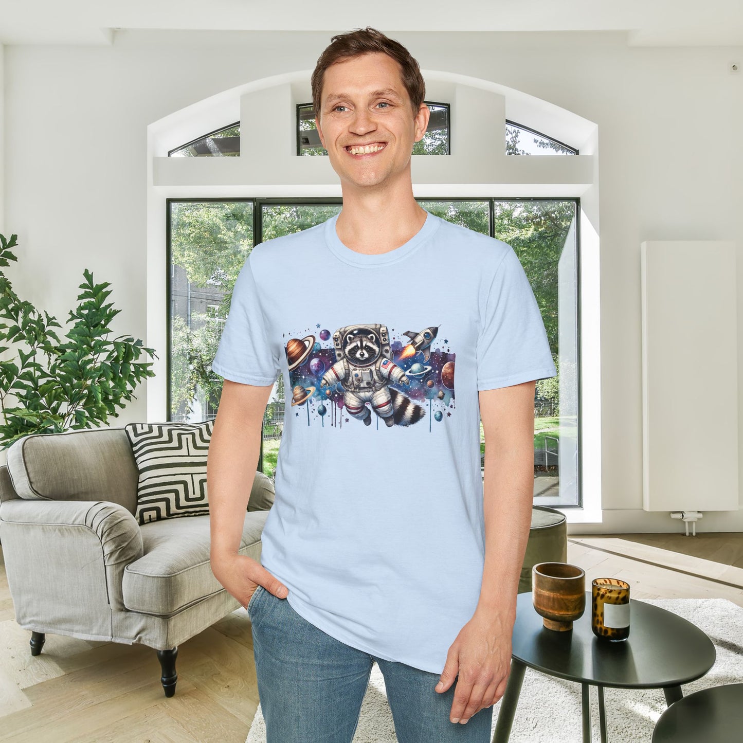 Astronaut Panda Adult T-shirt