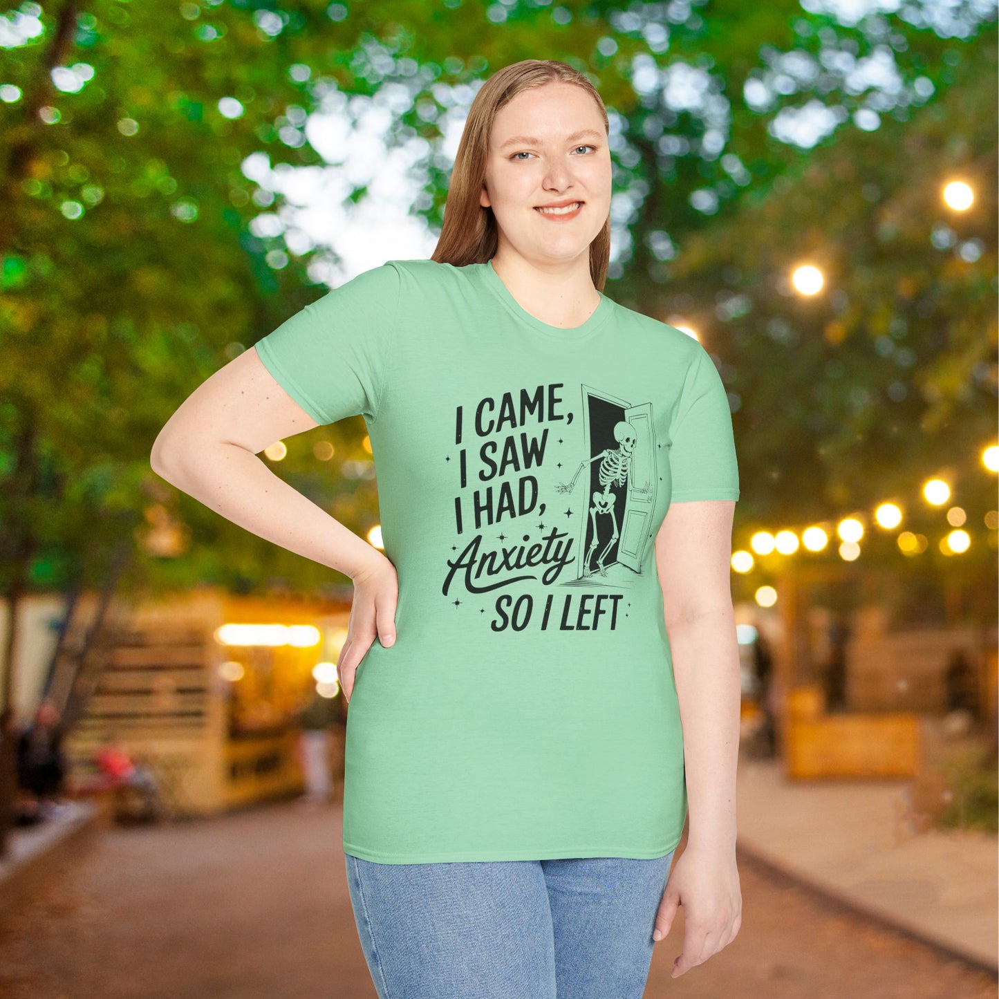 I Came I Saw I Had Anxiety So I Left Adult T-shirt