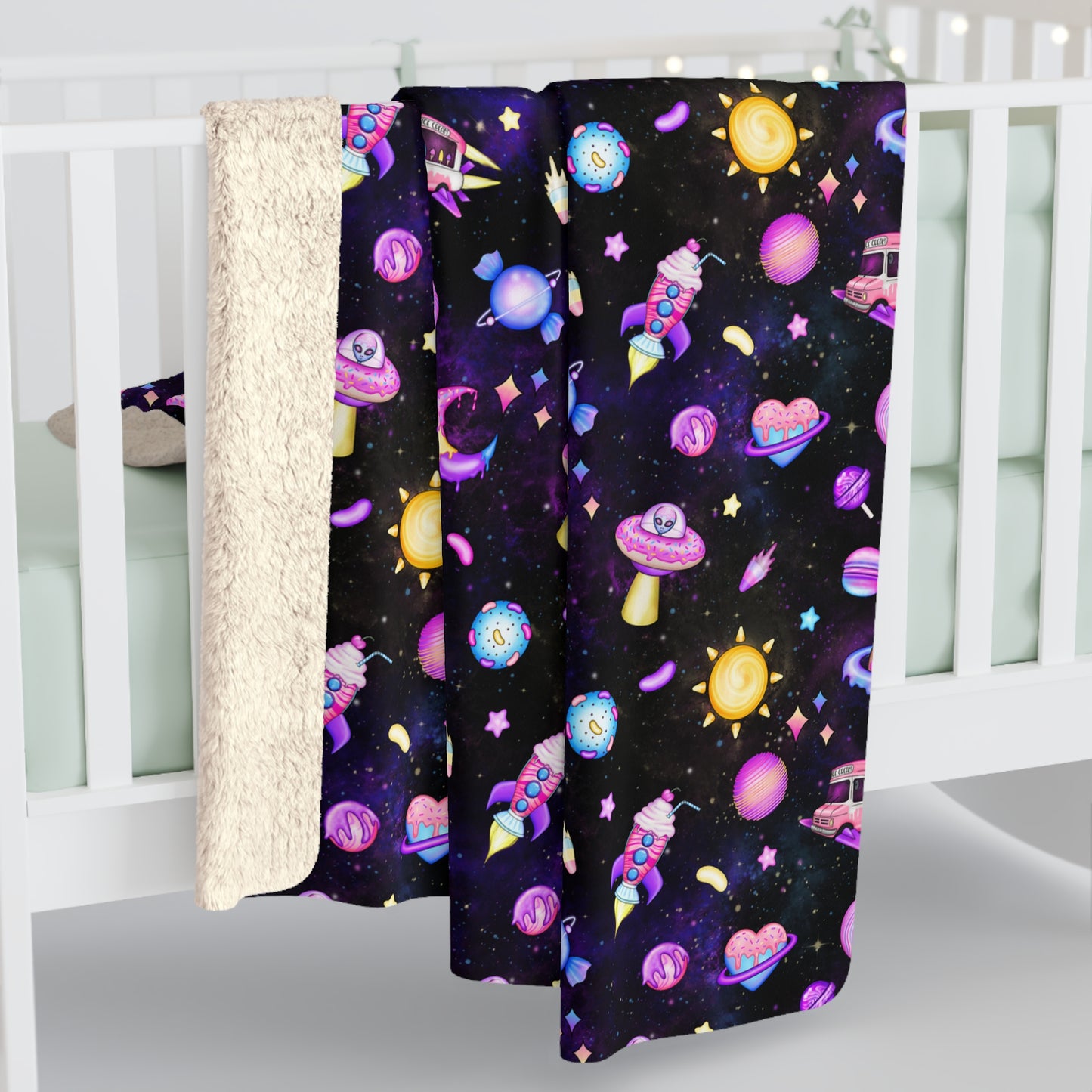 Cosmic Recess Sherpa Fleece Blanket