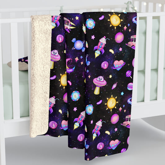 Cosmic Recess Sherpa Fleece Blanket