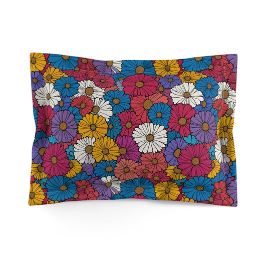 Vivid Bloom Microfiber Pillow Sham
