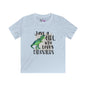 Just A Girl Who Loves Dinosaurs Kids Softstyle Tee