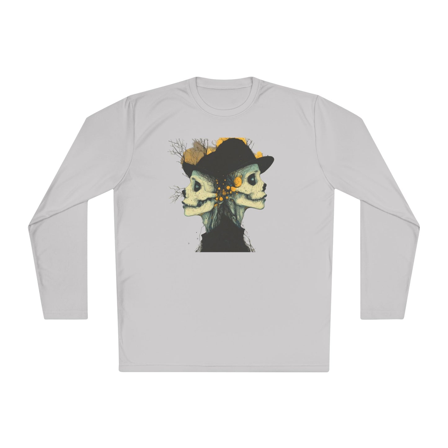 Creepy Skull Witches Adult Long Sleeve Tee