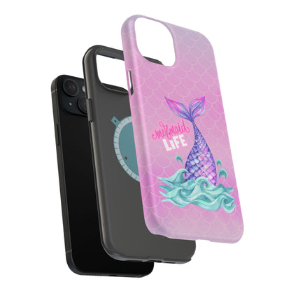 Pink Mermaid Life MagSafe® Compatible Tough Case for iPhone