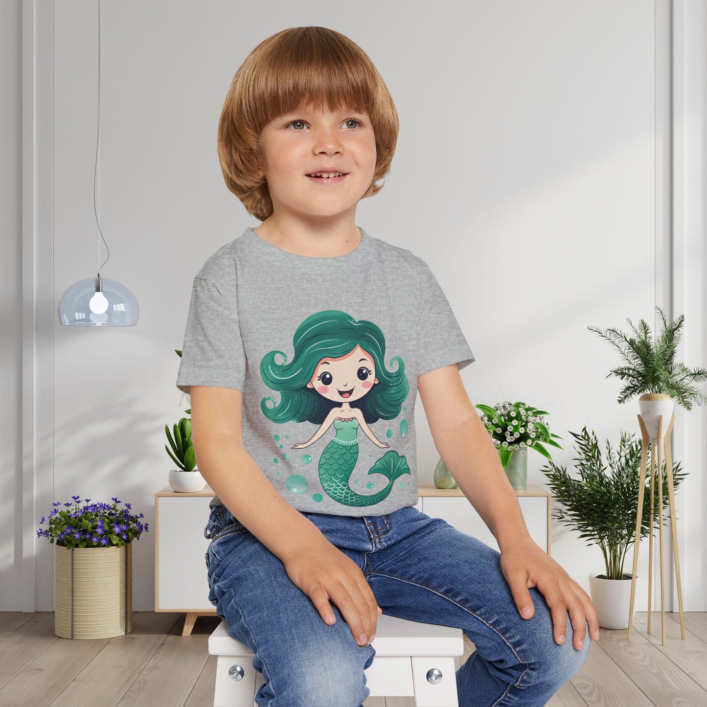 Teal Mermaid Heavy Cotton™ Toddler T-shirt