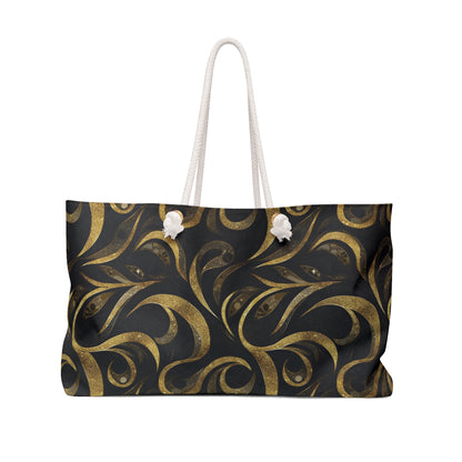 Golden Noir Swirl Weekender Bag