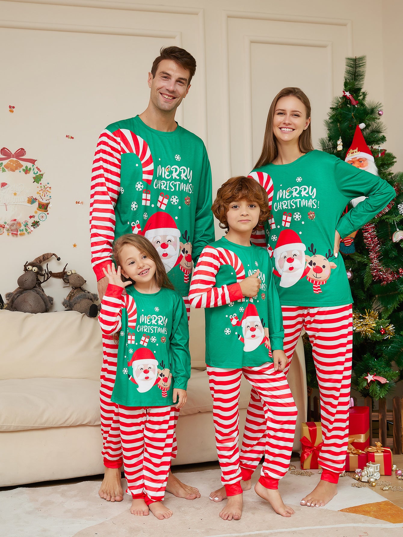 Candy Cane Christmas Family Pajamas