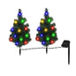 Multicolor LED Solar Christmas Trees – Pack of 2, 4, or 6