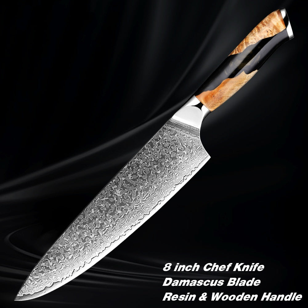 Damascus Steel Professional Chef Knife Set