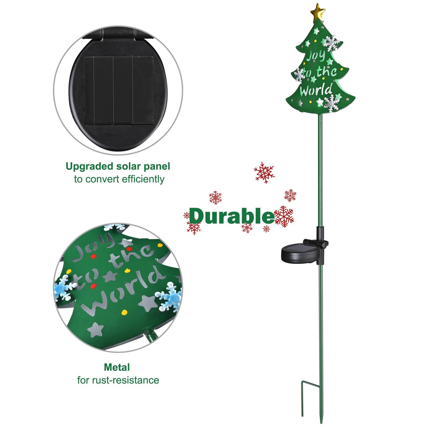 Metal Christmas Tree Solar Path Lights