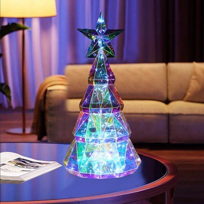 Colorful Iridescent Luminous Christmas Tree