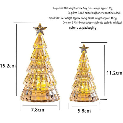 Illuminated Crystal Christmas Tree – Mini LED Holiday Tabletop Decoration