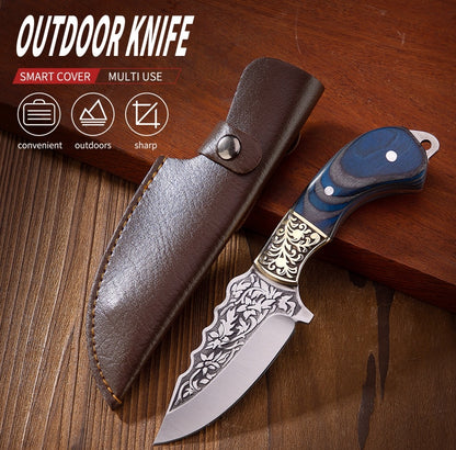 Ornate Carved Outdoor Knife