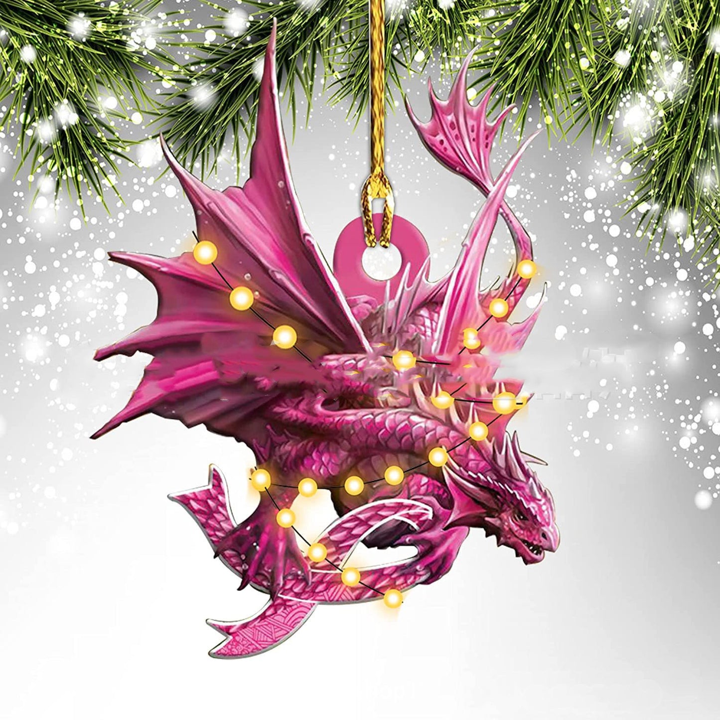 Christmas Dinosaur and Dragon Acrylic Ornaments