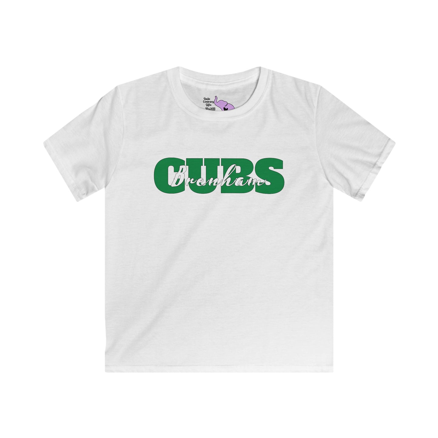 Brenham Cubs Double Text Youth Softstyle Tee