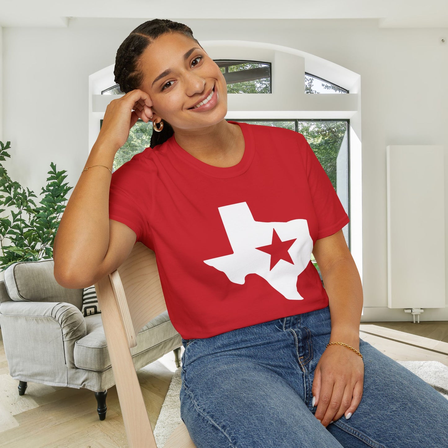 Texas w/Star Adult T-shirt