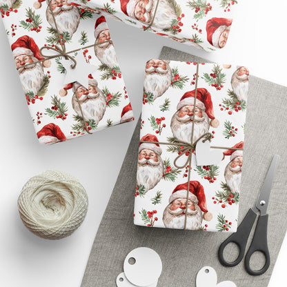 Berry Merry Santa Wrapping Paper