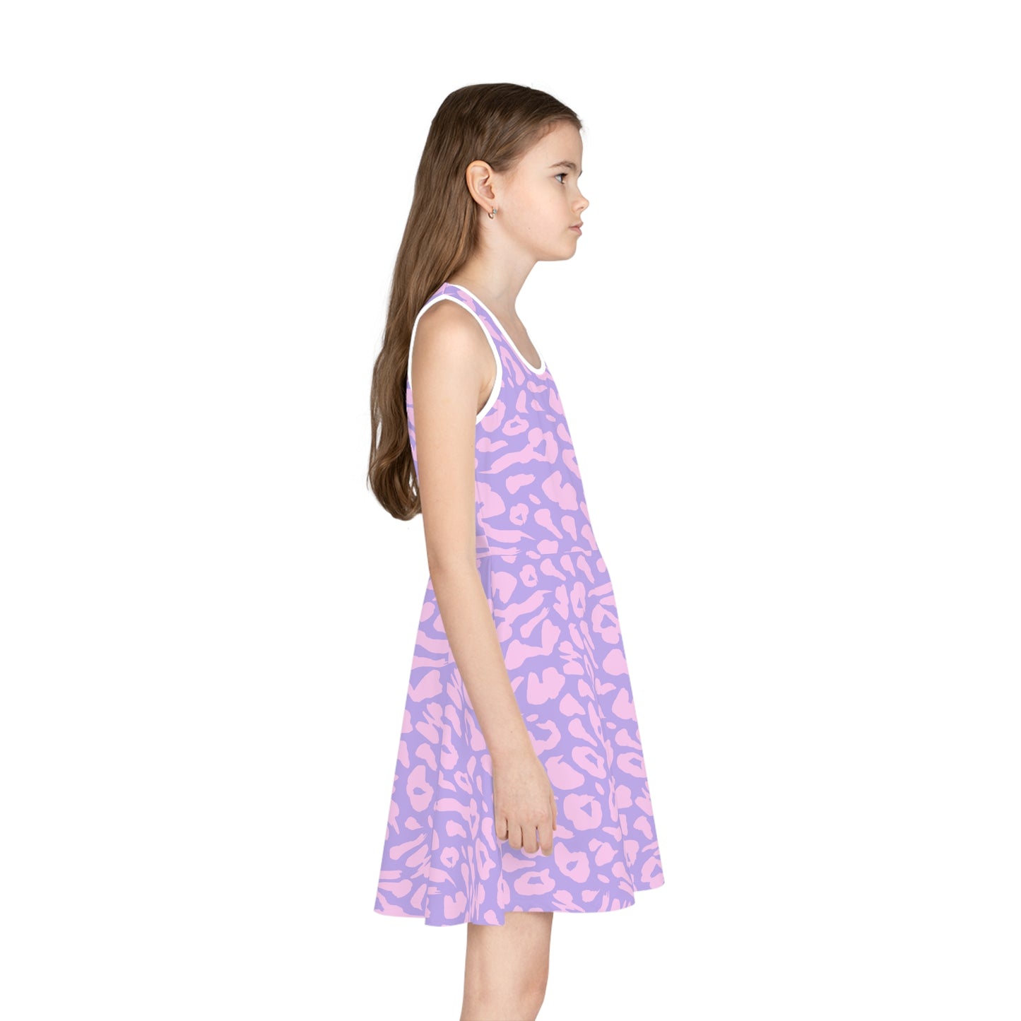 Cotton Candy Cheetah Print Girls' Sleeveless Sundress