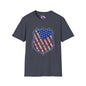 Badge-Shaped American Flag w/States Adult T-Shirt