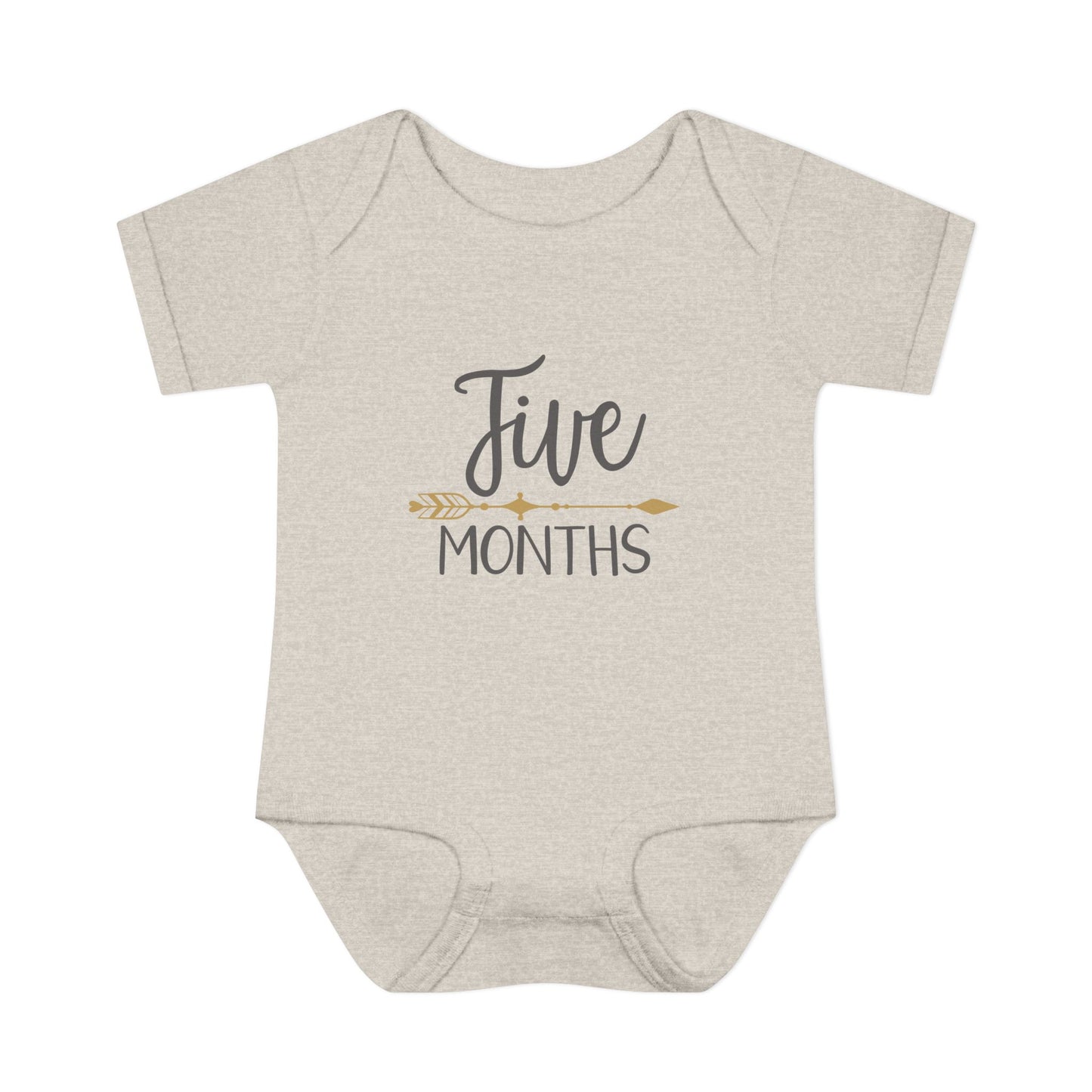 Golden Arrow Milestone Baby Bodysuit-Five Months