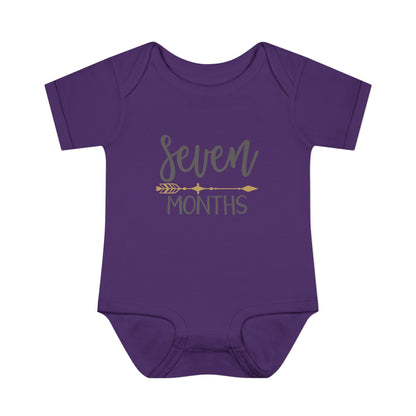 Golden Arrow Milestone Baby Bodysuit-Seven Months