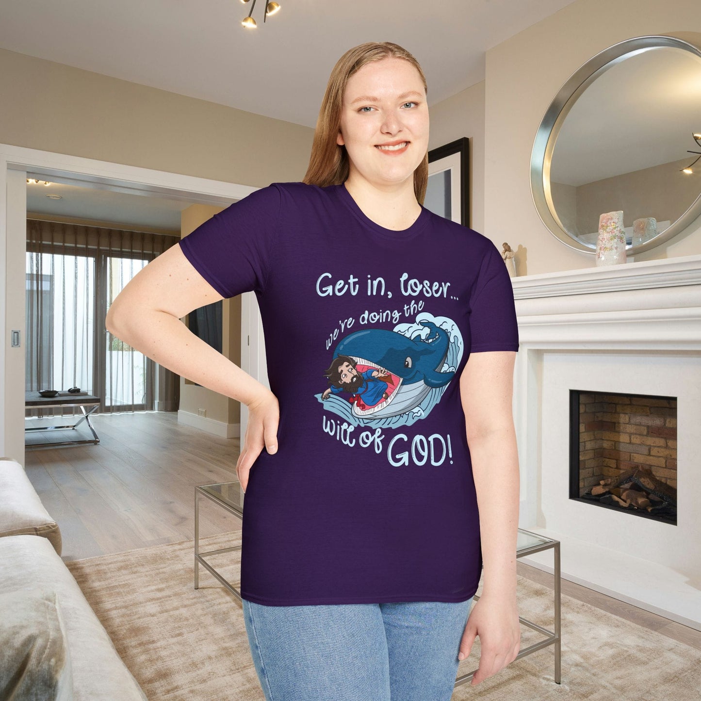 Get In Loser, We're Doing The Will of God! Adult T-shirt