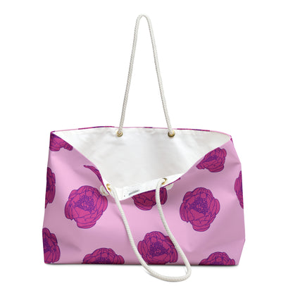 Rosy Dream Peonies Weekender Bag