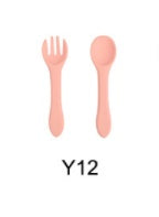 Soft Silicone Food Grade Kids Spoon & Fork Set