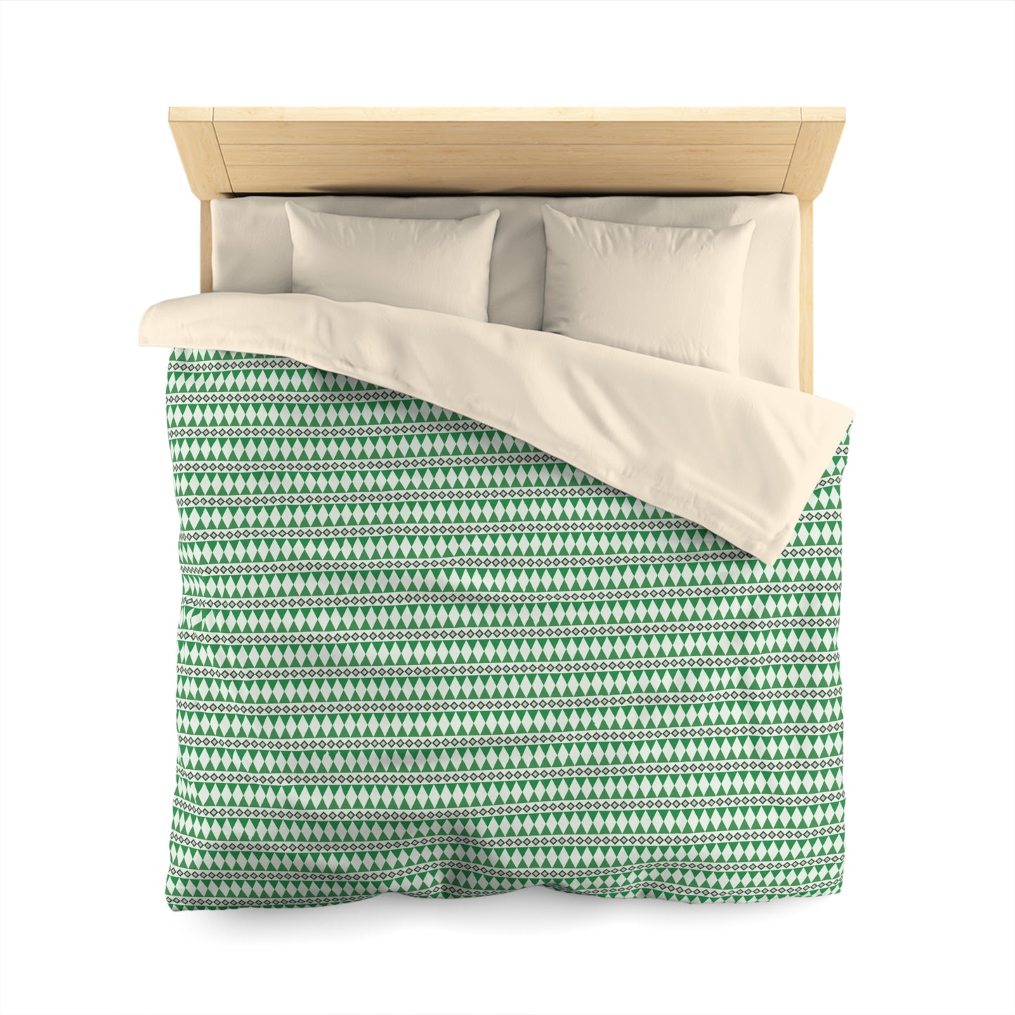 Moss Cairn Stripes Microfiber Duvet Cover