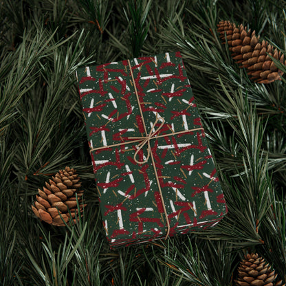 Holiday Brushstrokes Wrapping Paper