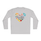 Teacher Supply Heart Adult Long Sleeve Tee