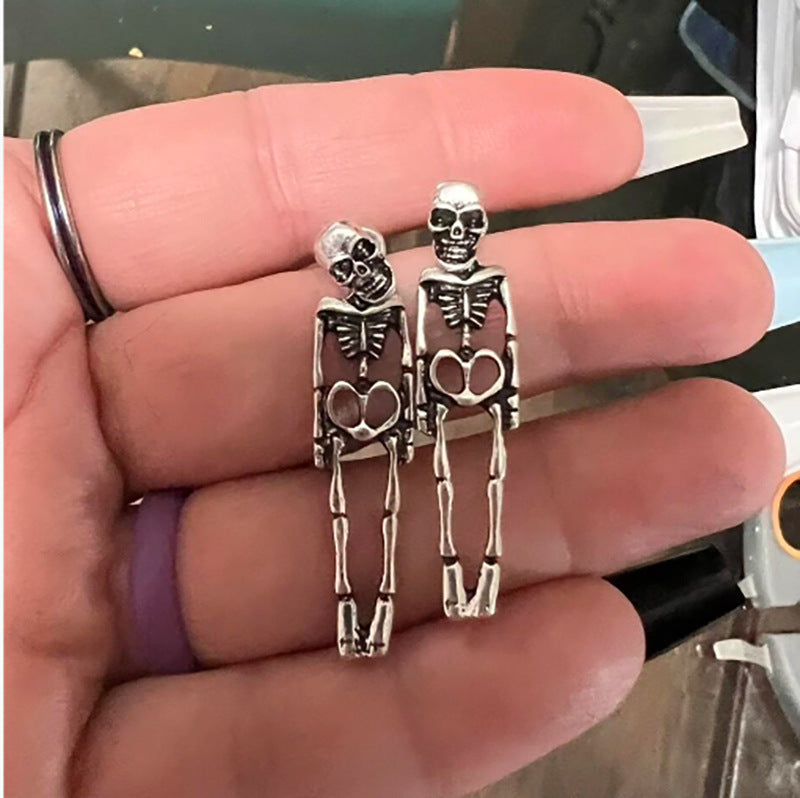 Cute Jacket Skeleton Earrings