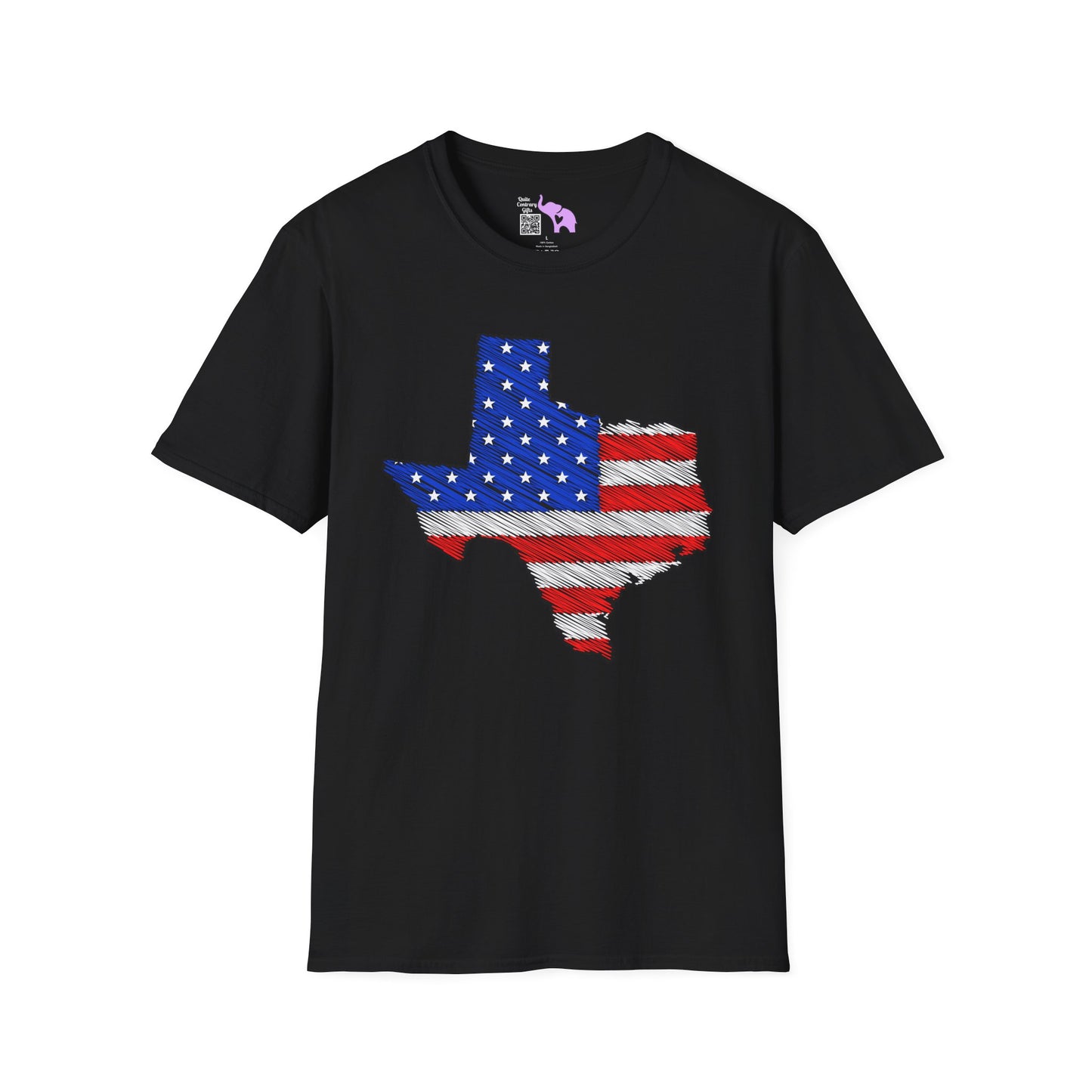 Texas American Flag 2 Adult T-shirt