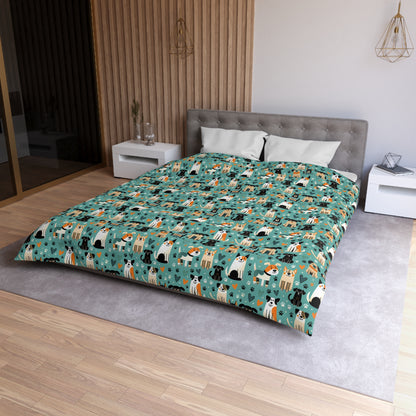 Happy Hounds Microfiber Duvet Cover