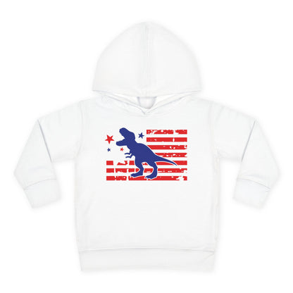 Distressed Patriotic T-Rex Toddler Hoodie