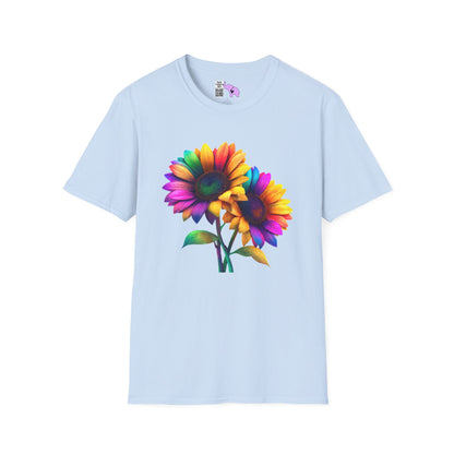 Colorburst Flowers Adult T-shirt